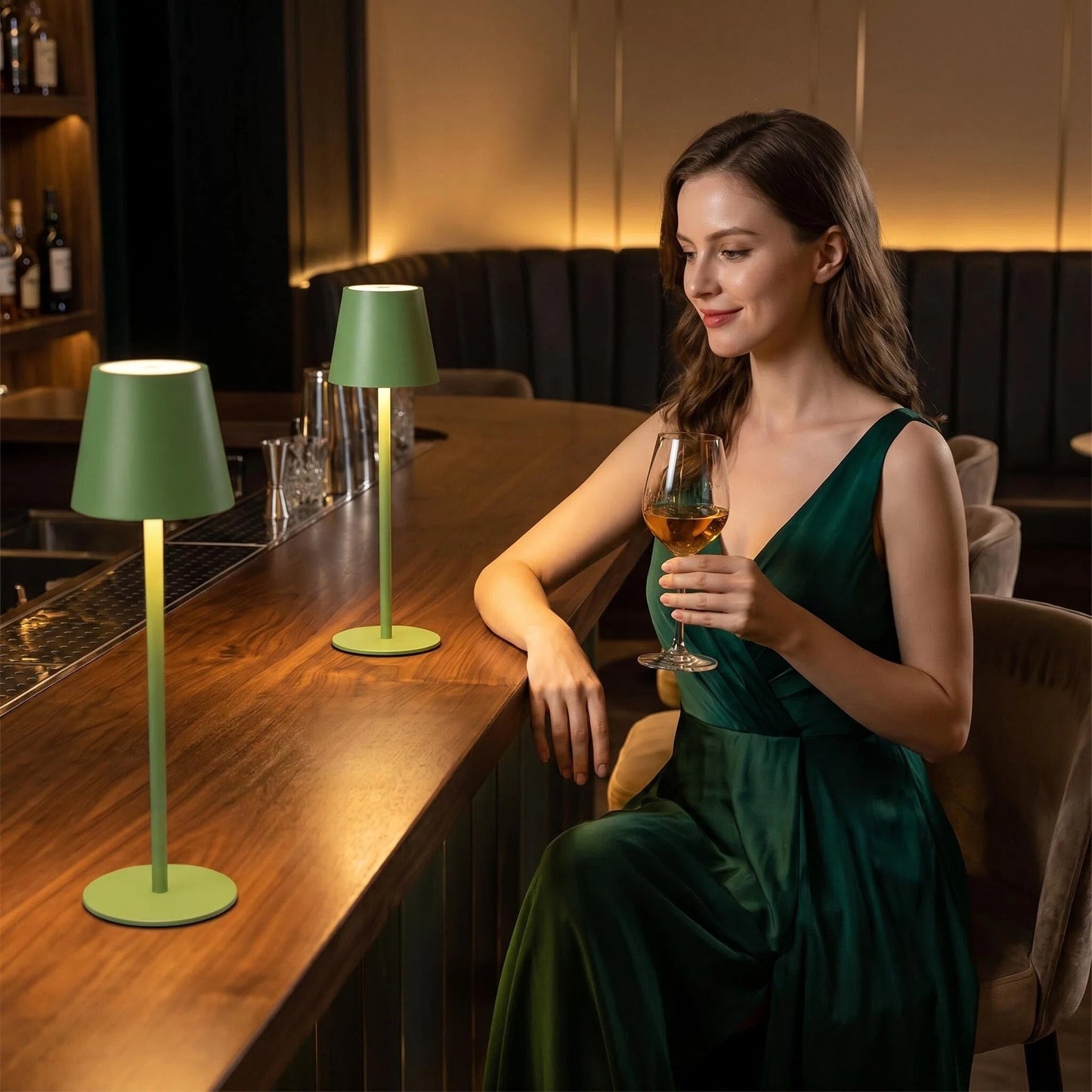Cordless LED Table Lamp, Modern Metal Touch Light