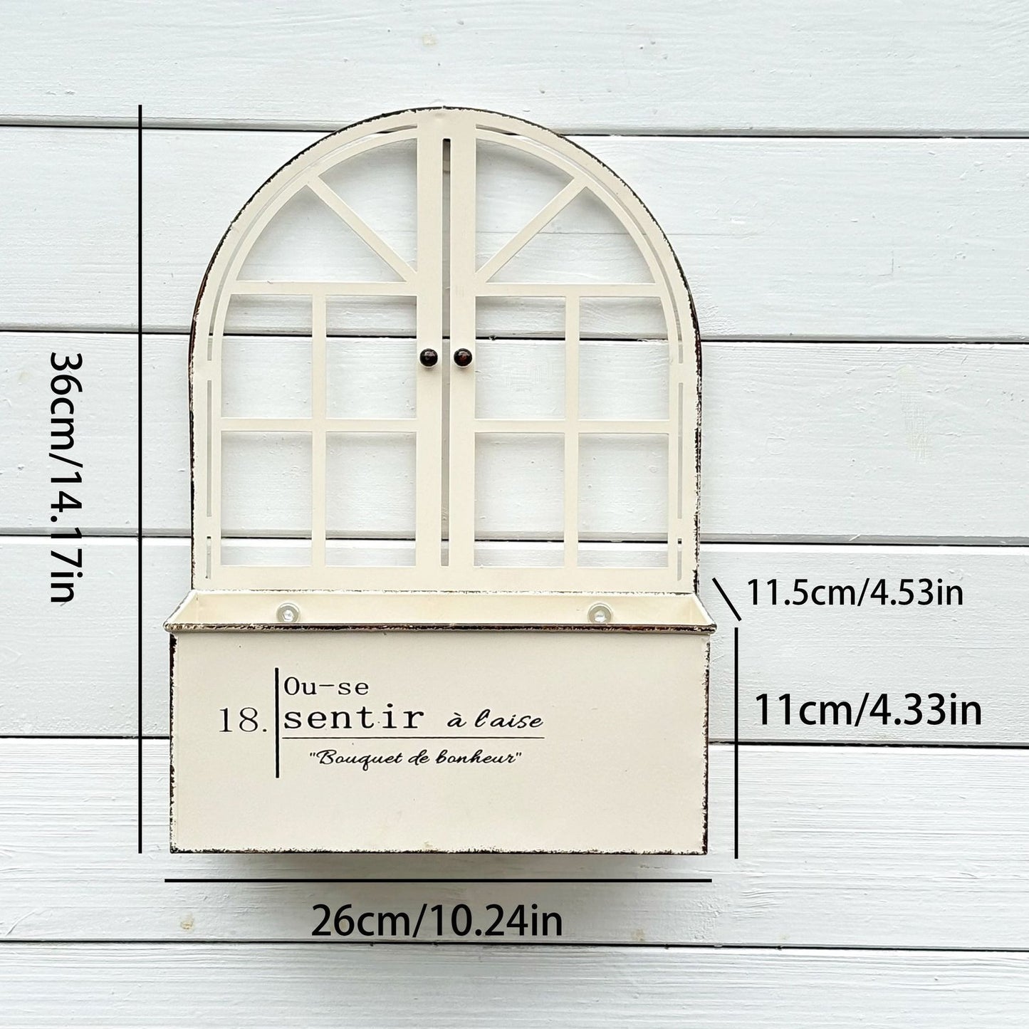 House-Shaped Metal Wall Planter