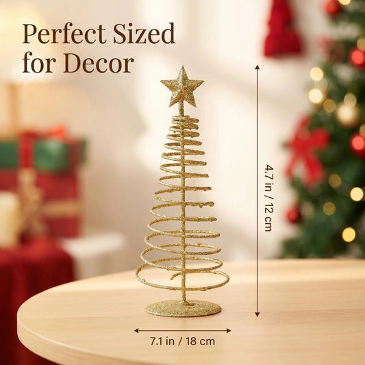 Gold Metal Christmas Tree Decor alternate product view