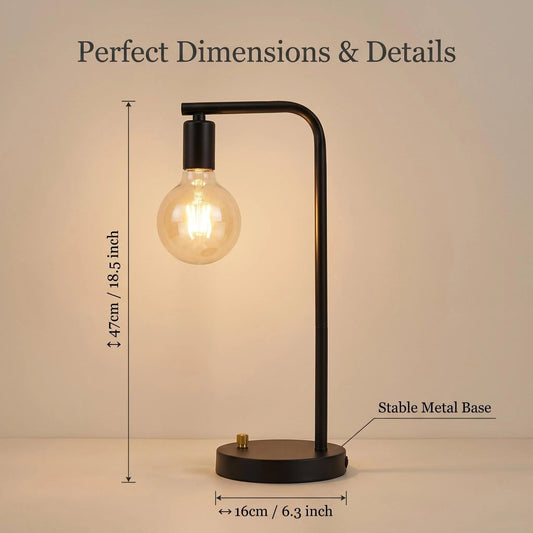 Vintage Iron & Glass Table Lamp alternate product view