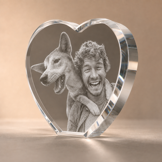 Personalized 3D Heart Crystal Photo Keepsake β Custom Photo Gift