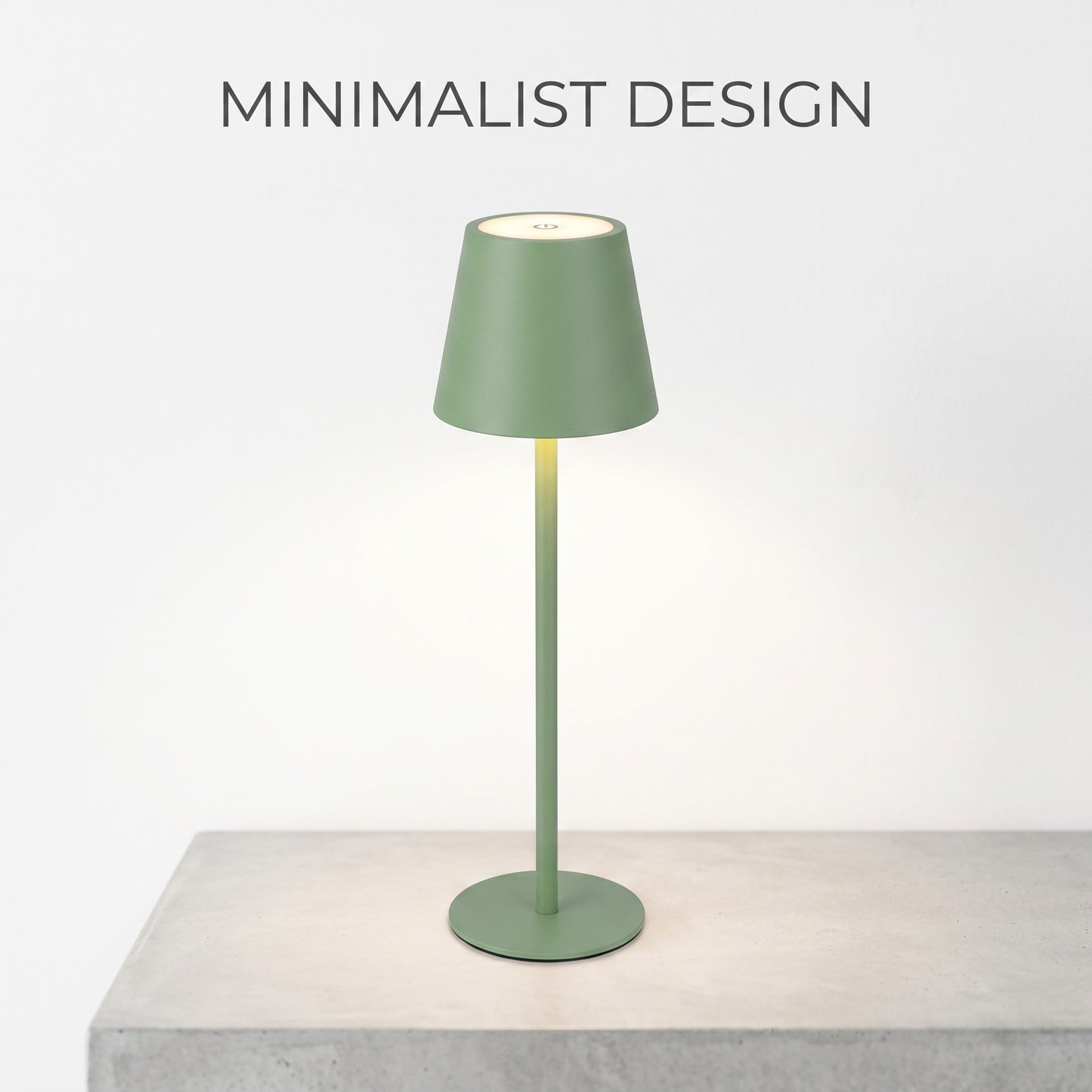 Cordless LED Table Lamp, Modern Metal Touch Light