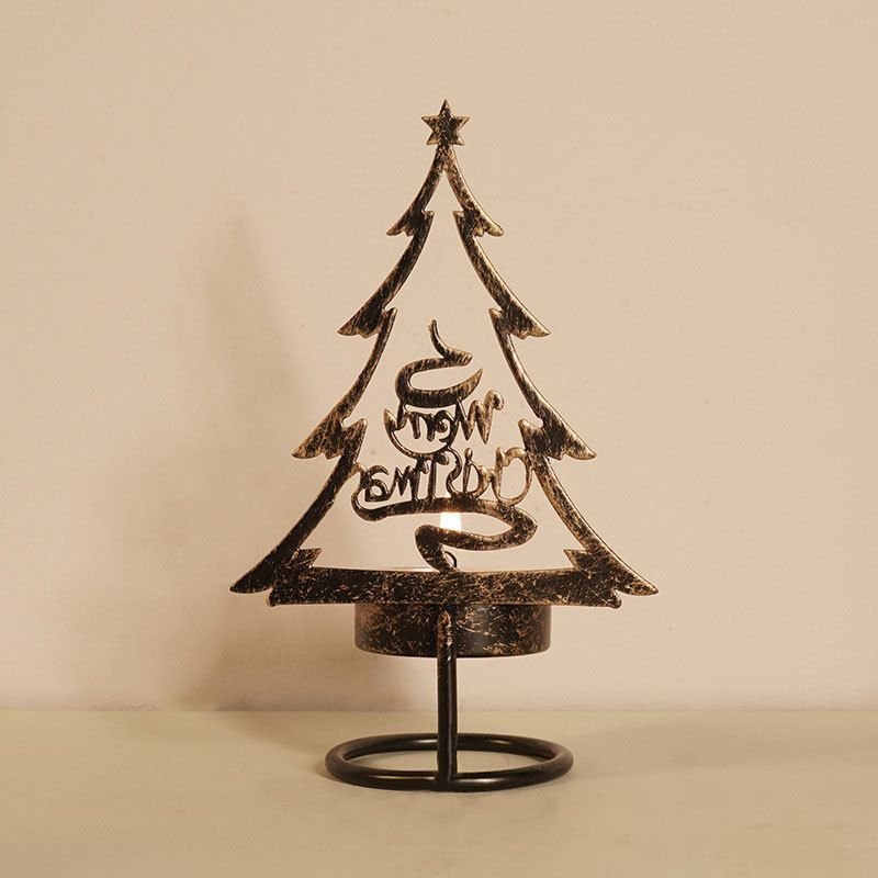 Metal Christmas Tree Candle Holder
