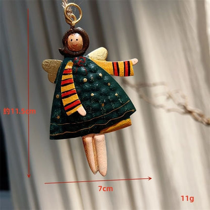 Vintage Metal Angel Christmas Ornament