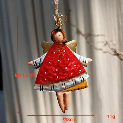 Vintage Metal Angel Christmas Ornament