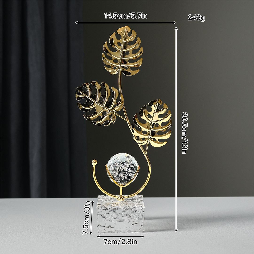 Nordic Metal Crystal Ball Tabletop Decor