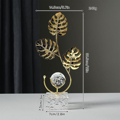 Nordic Metal Crystal Ball Tabletop Decor