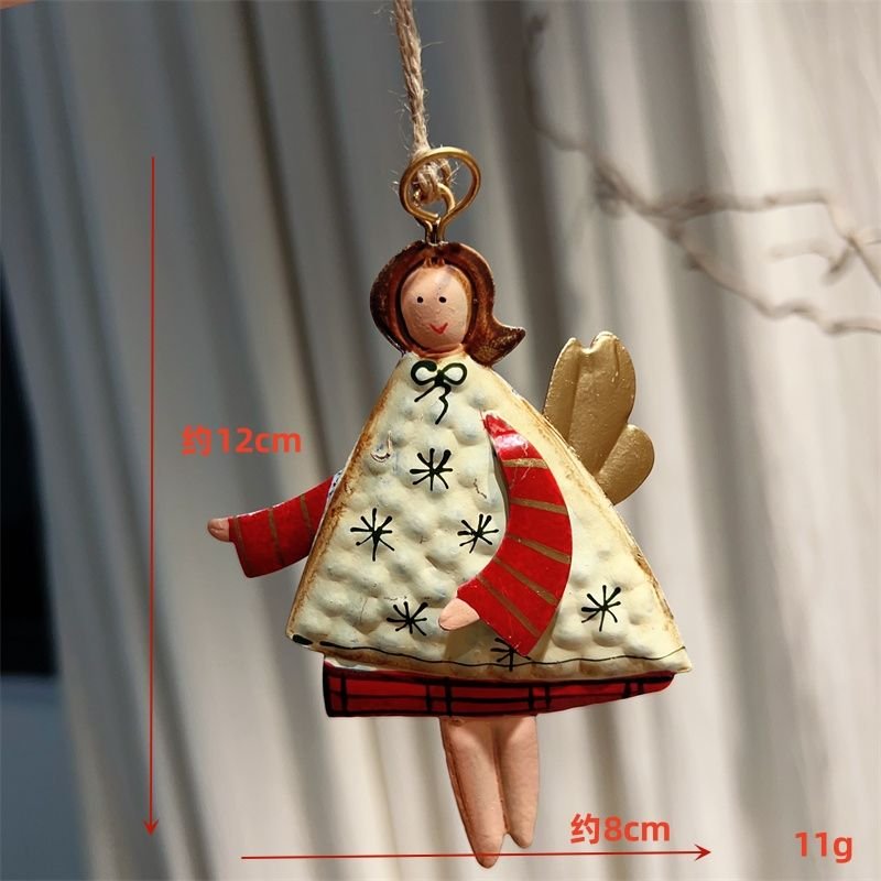 Vintage Metal Angel Christmas Ornament