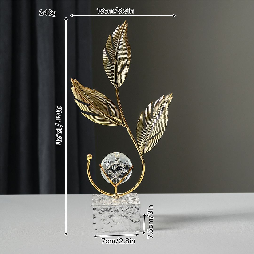 Nordic Metal Crystal Ball Tabletop Decor