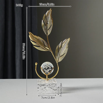 Nordic Metal Crystal Ball Tabletop Decor