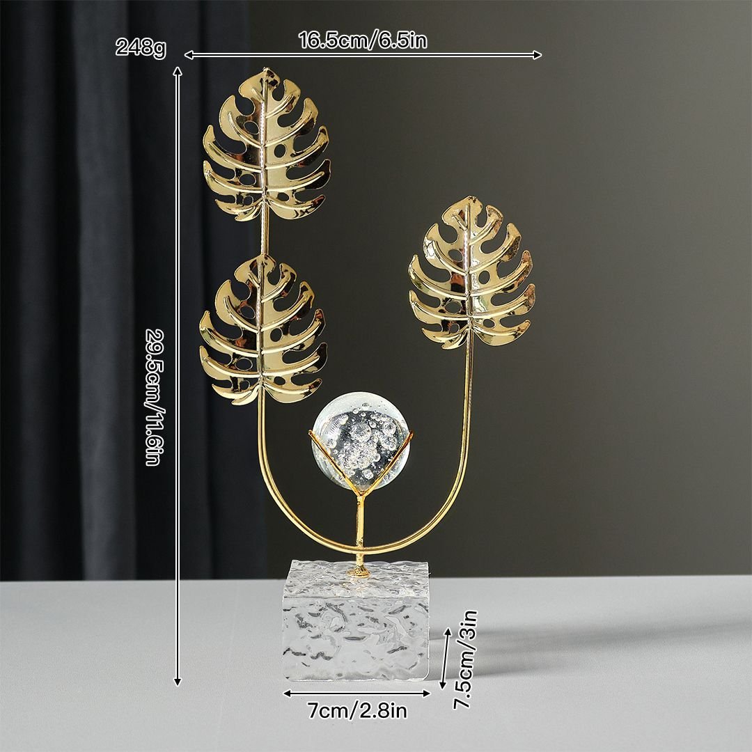 Nordic Metal Crystal Ball Tabletop Decor