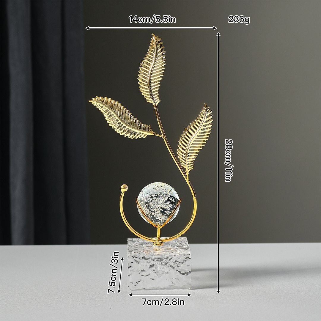 Nordic Metal Crystal Ball Tabletop Decor