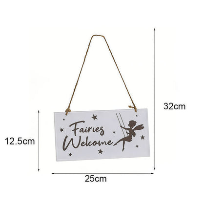 Fairy Garden Metal Welcome Sign