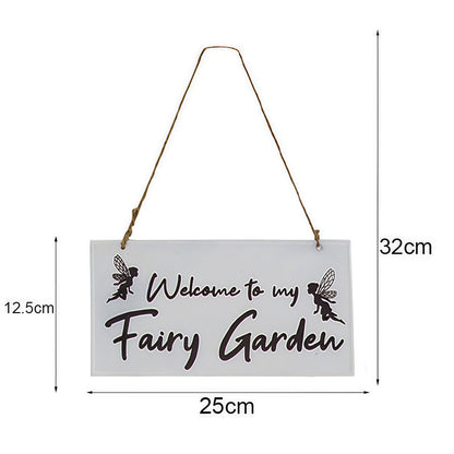 Fairy Garden Metal Welcome Sign