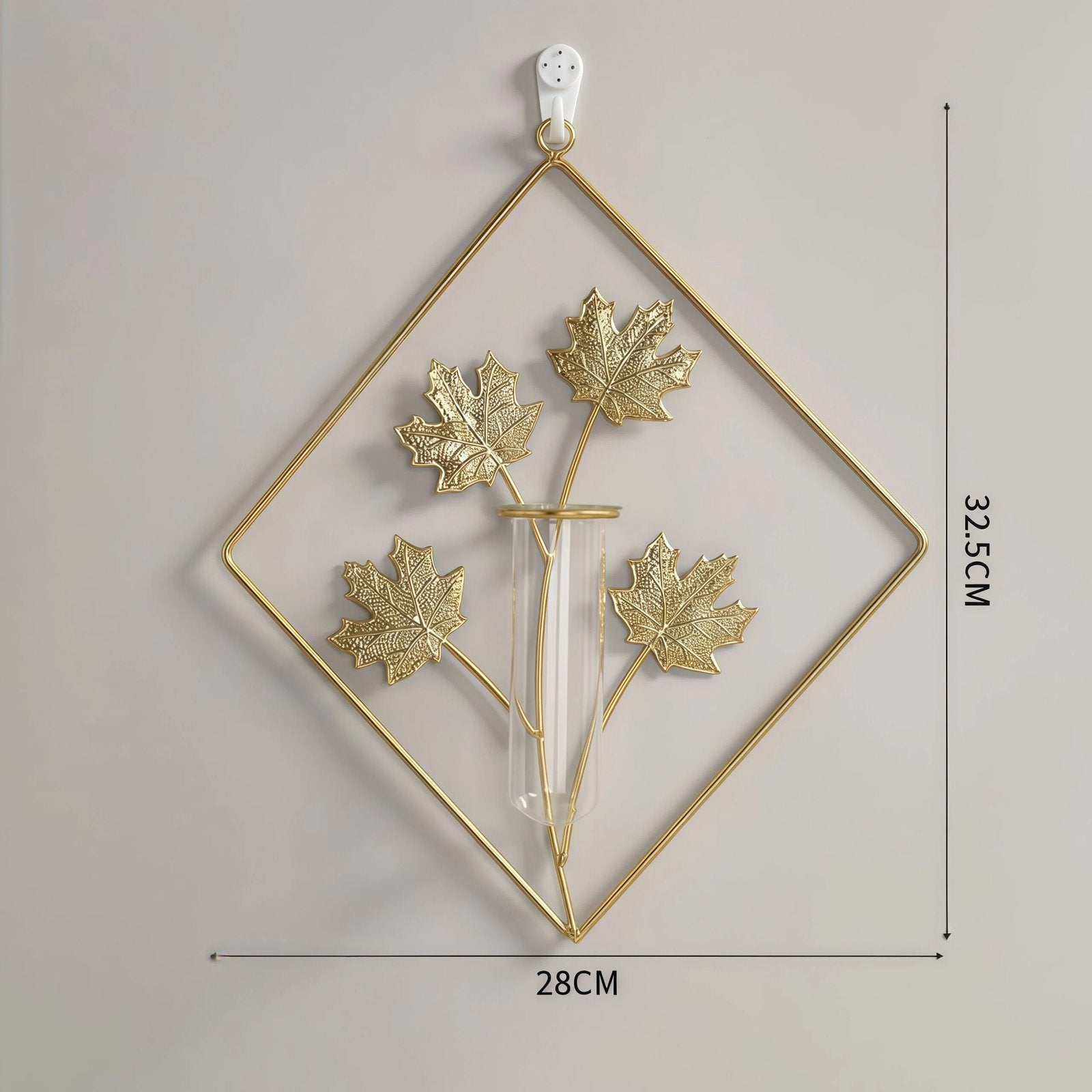 Gold Geometric Metal Wall Vase