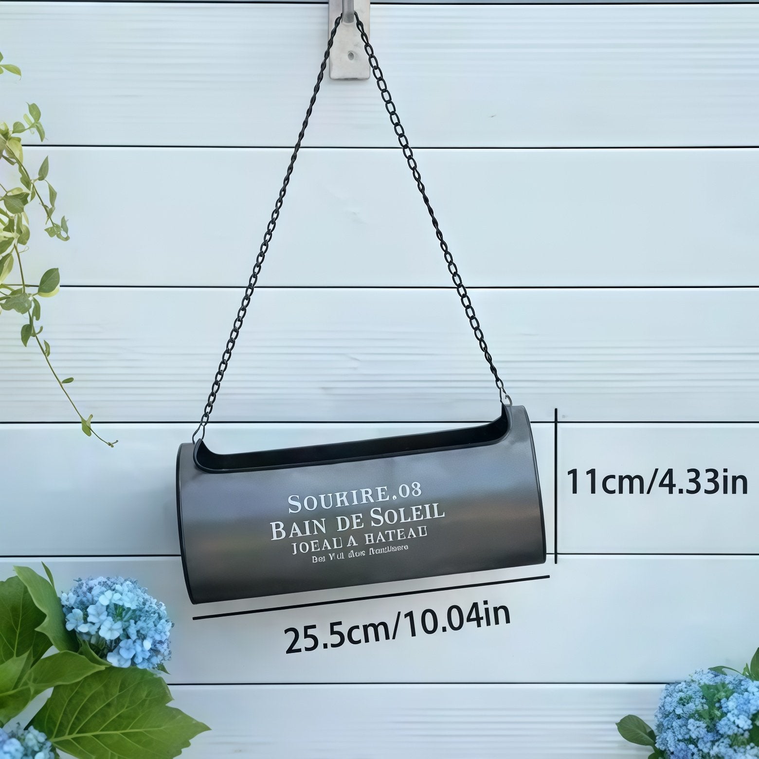 Vintage Metal Purse Hanging Planter