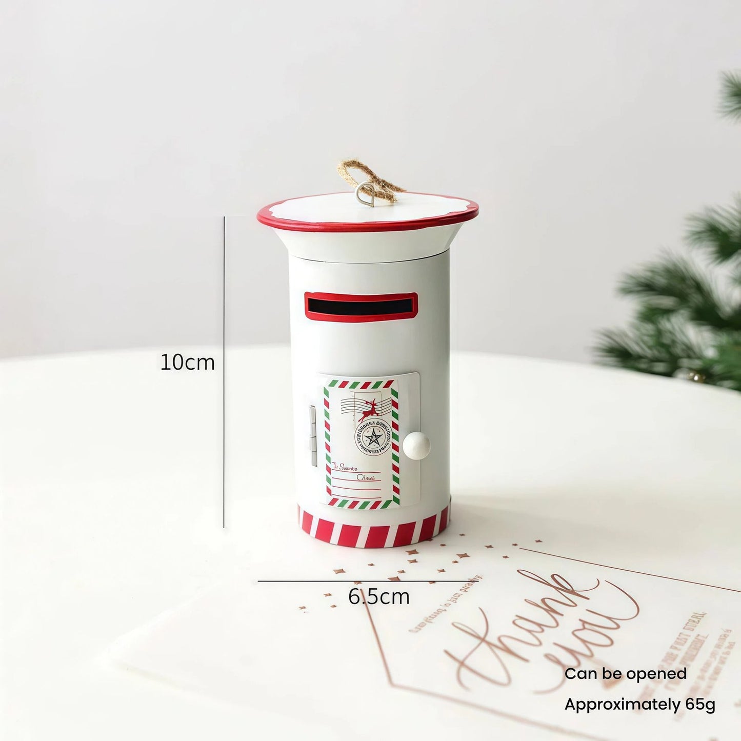 Vintage Metal Christmas Mailbox Ornament