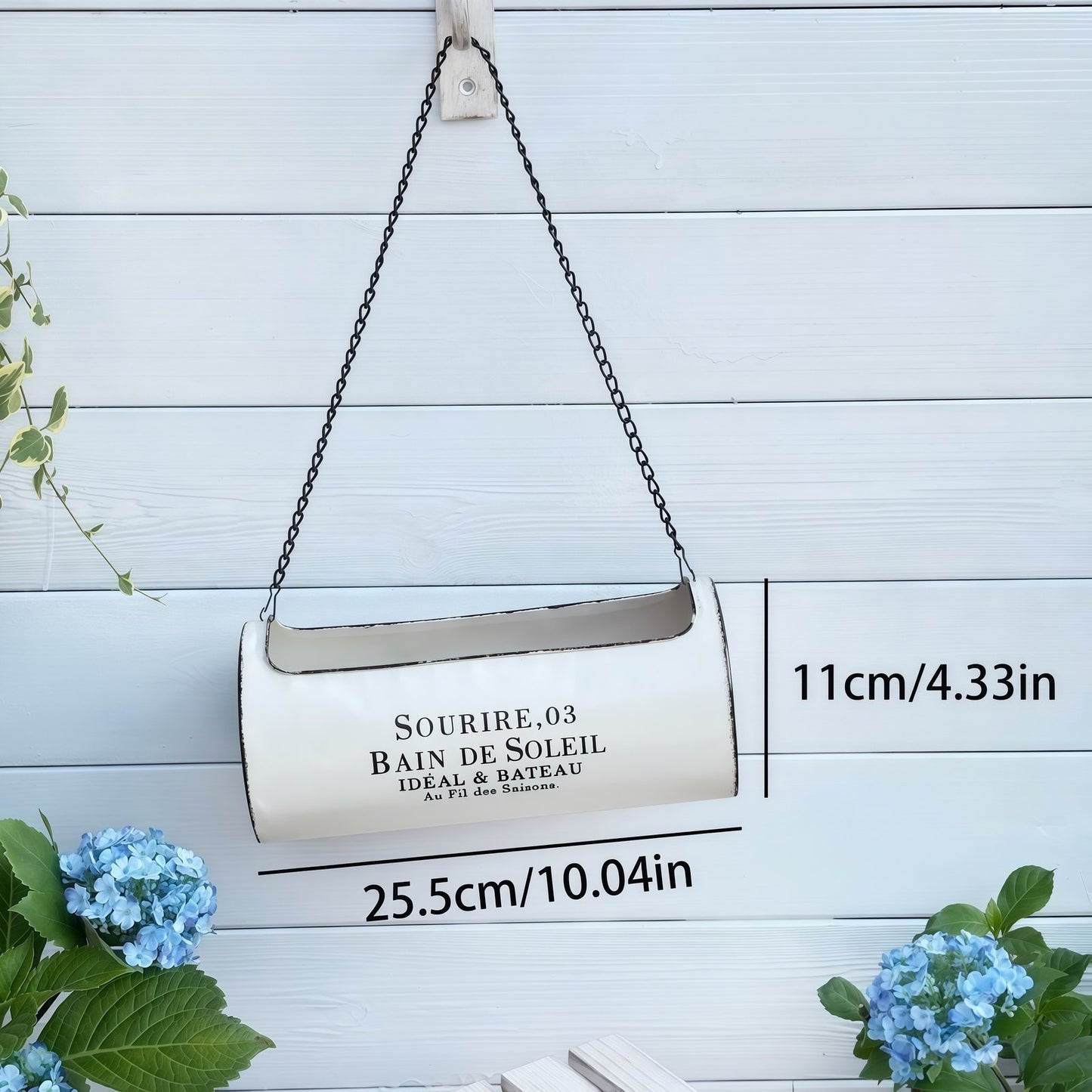 Vintage Metal Purse Hanging Planter