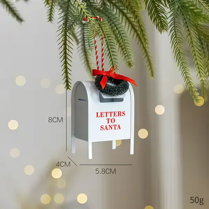 Metal Christmas Mailbox Table Ornament