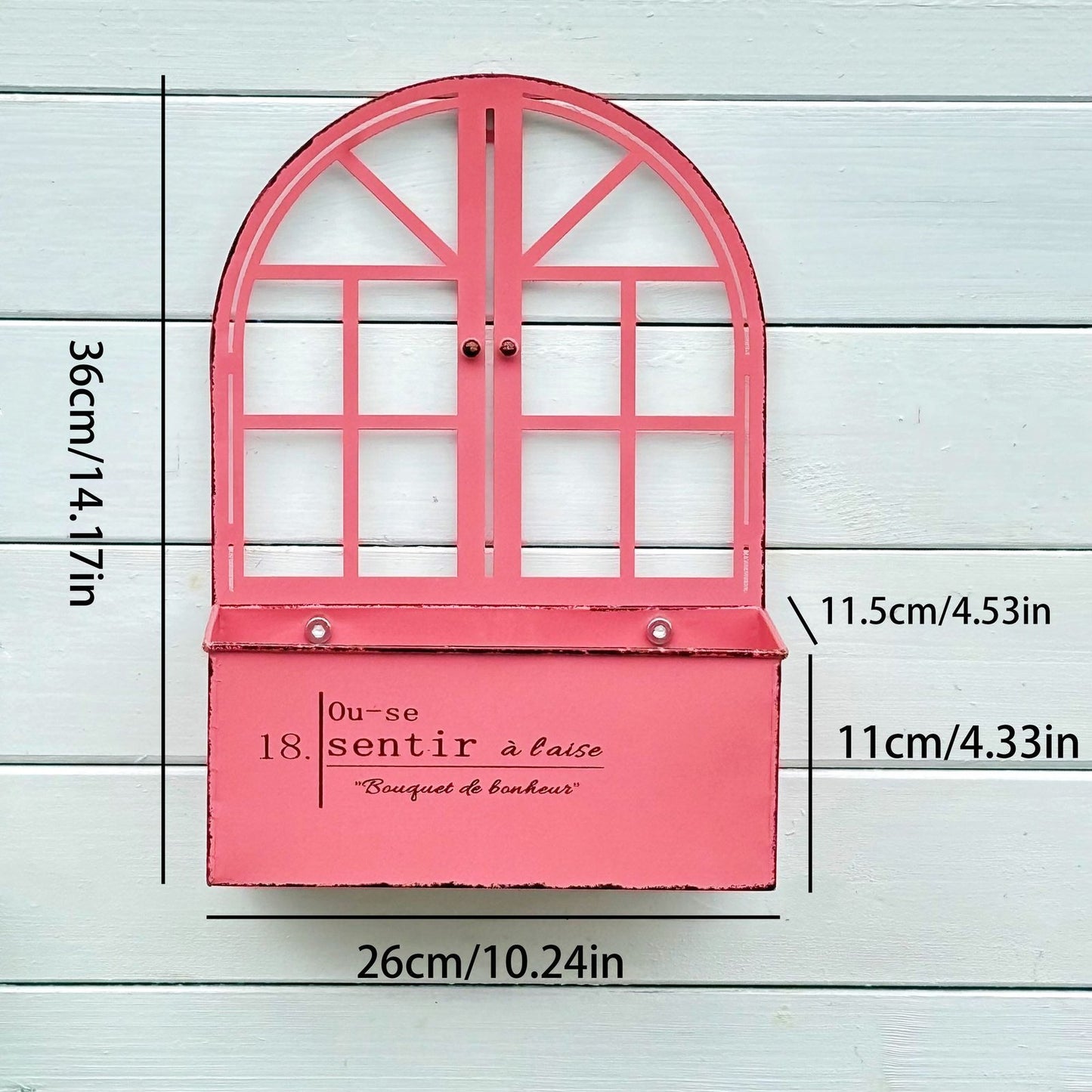 House-Shaped Metal Wall Planter