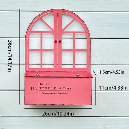 House-Shaped Metal Wall Planter
