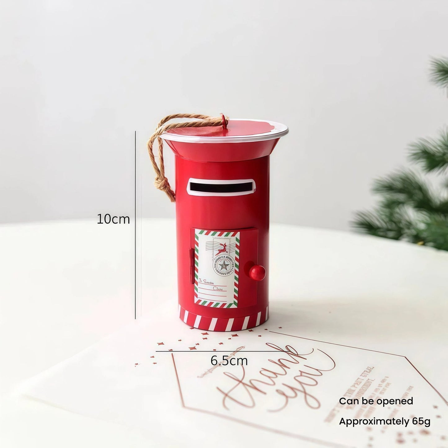 Vintage Metal Christmas Mailbox Ornament