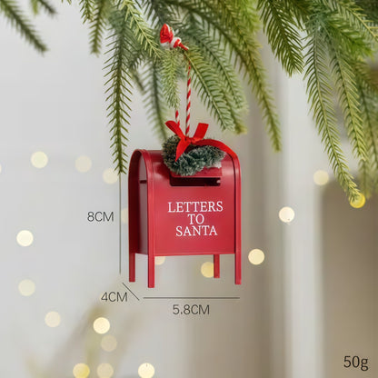 Metal Christmas Mailbox Table Ornament
