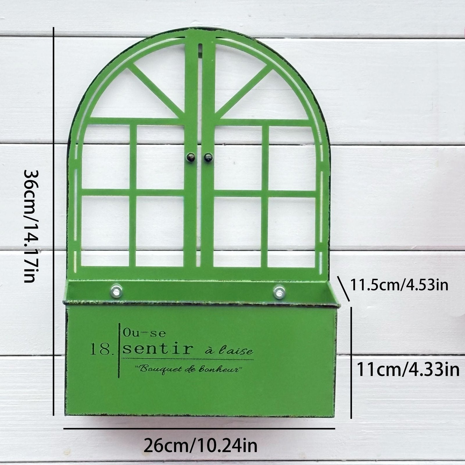 House-Shaped Metal Wall Planter