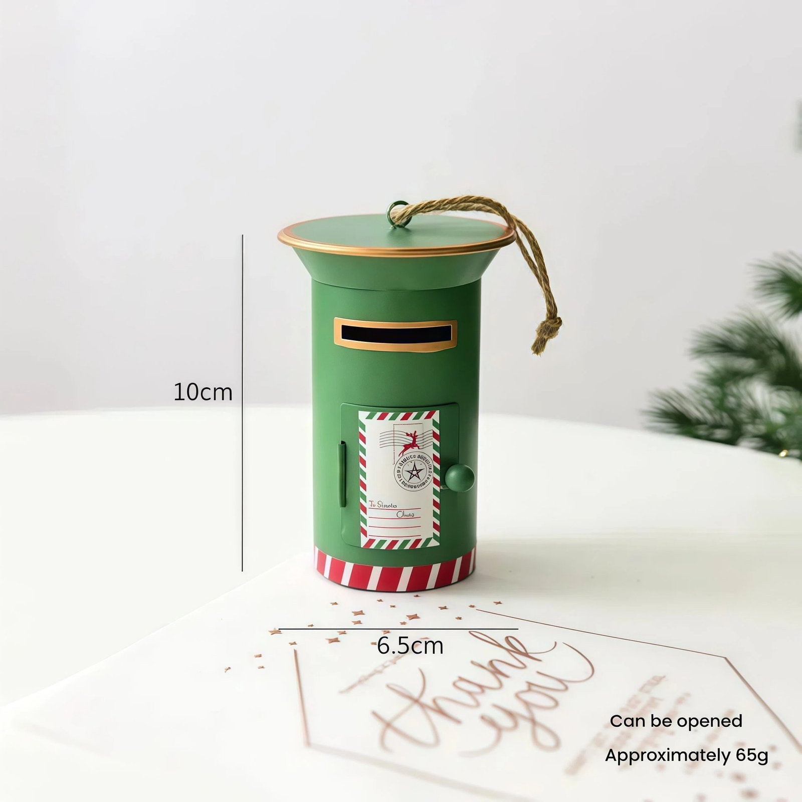 Vintage Metal Christmas Mailbox Ornament