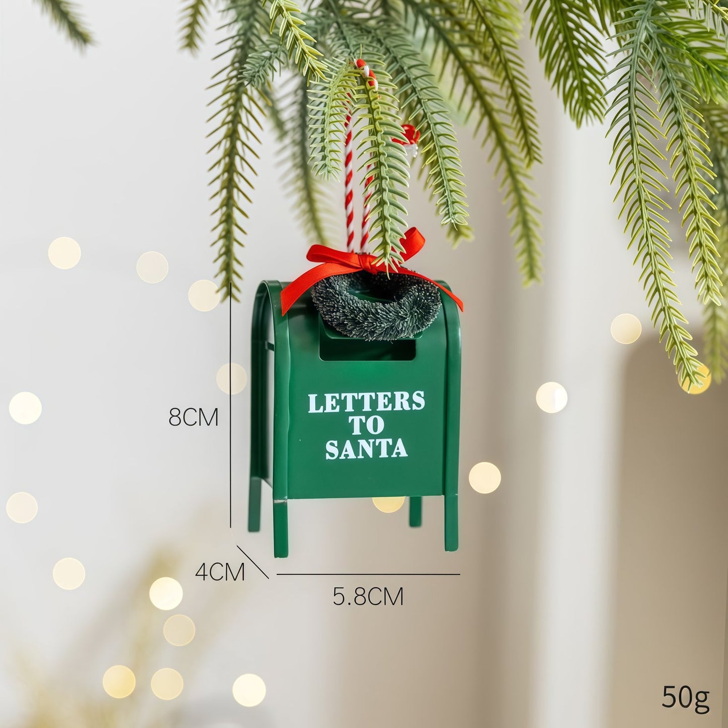 Metal Christmas Mailbox Table Ornament