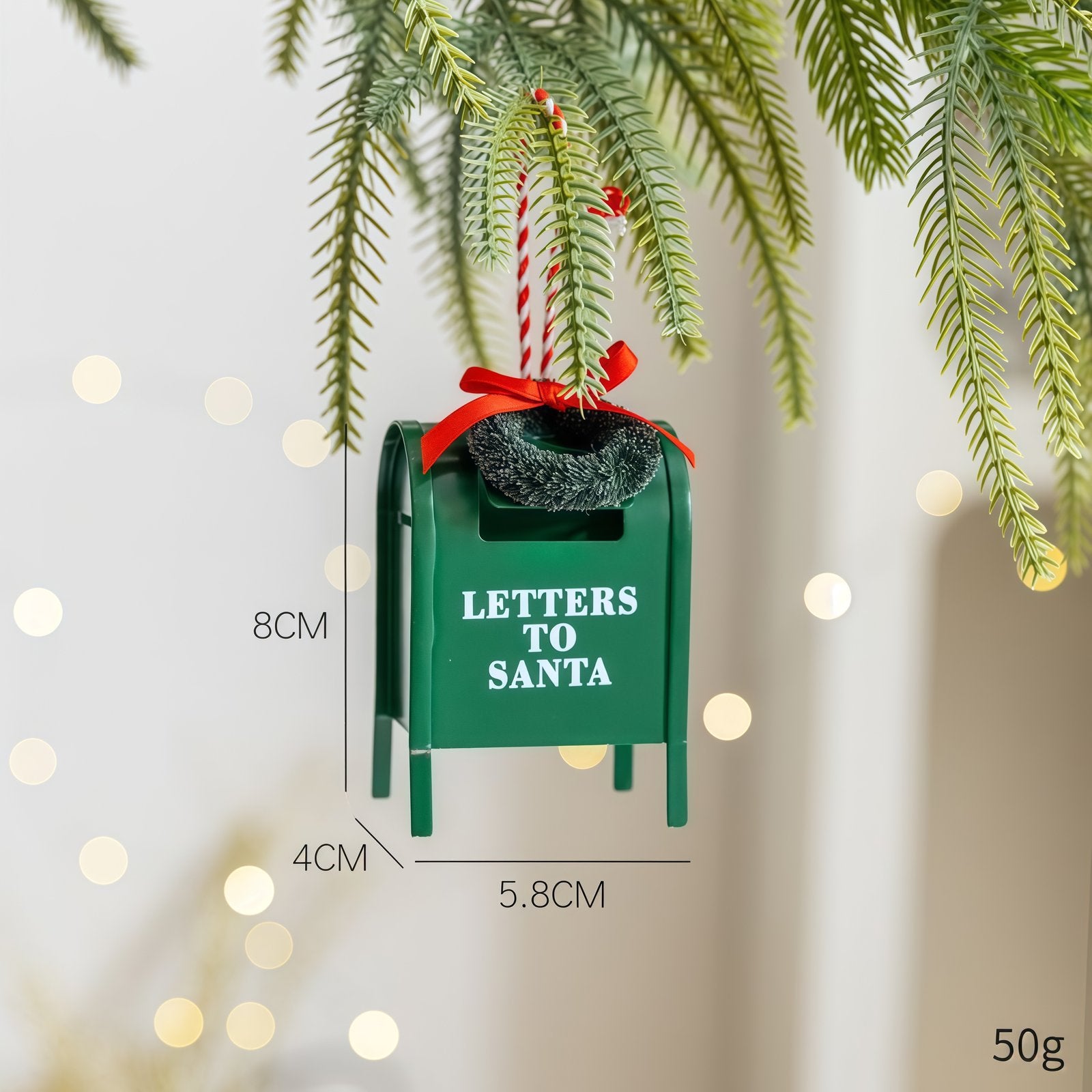Metal Christmas Mailbox Table Ornament