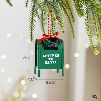 Metal Christmas Mailbox Table Ornament