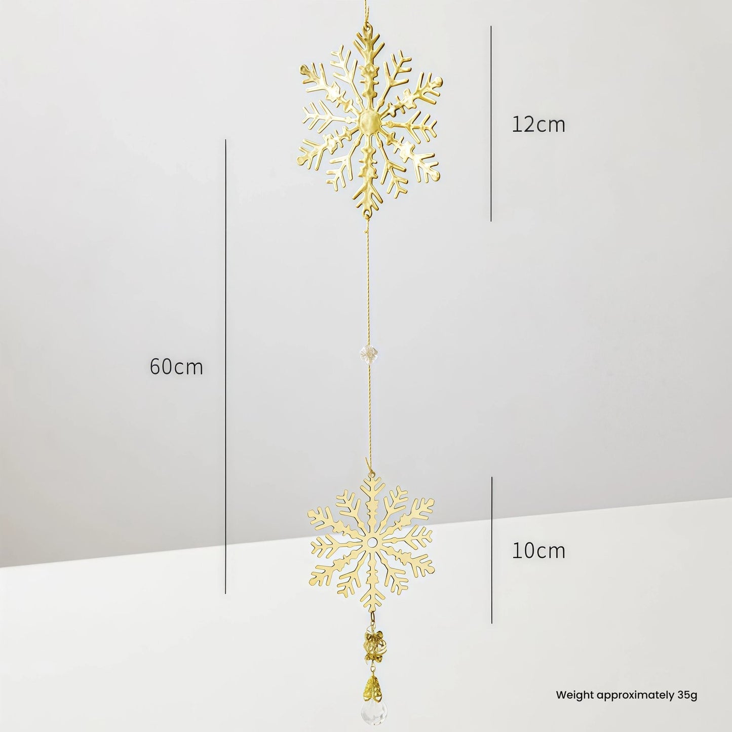 Metal Bell & Snowflake Christmas Garland