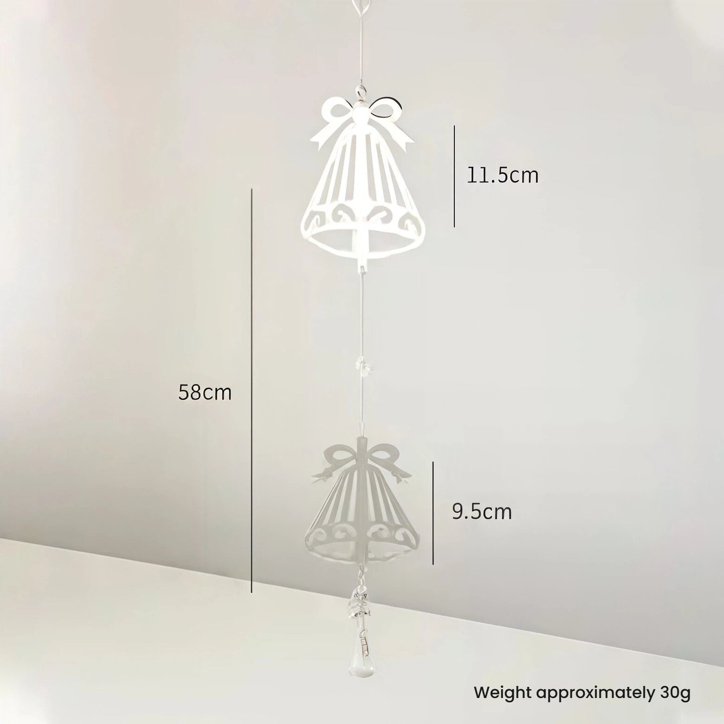 Metal Bell & Snowflake Christmas Garland