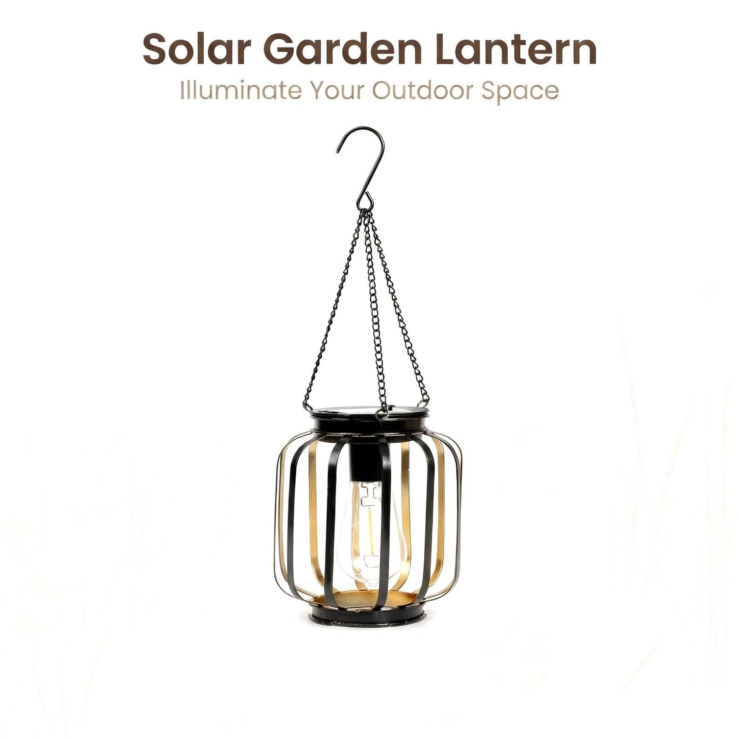 Solar Metal Hanging Garden Lantern