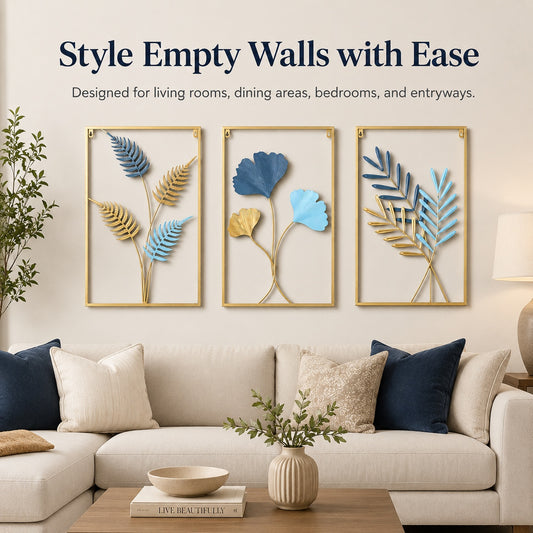 Gold Metal Leaf Wall Art