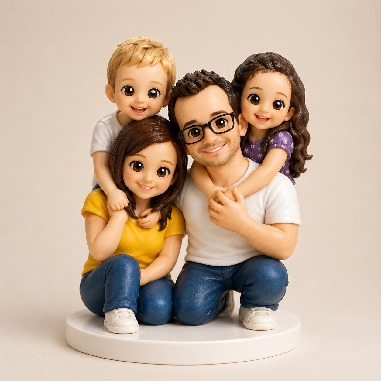 Custom 3D Printed Chibi Photo Figurine with DIY Paint Kit