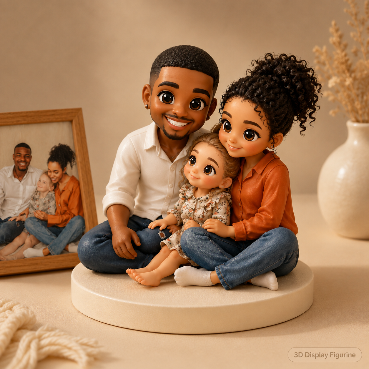 Custom 3D Family Figurine from Photo | Personalized Keepsake