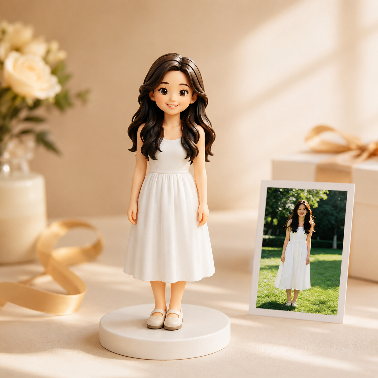 Custom 3D Printed Chibi Photo Figurine with DIY Painting Kit
