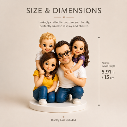 Custom 3D Printed Chibi Photo Figurine with DIY Paint Kit