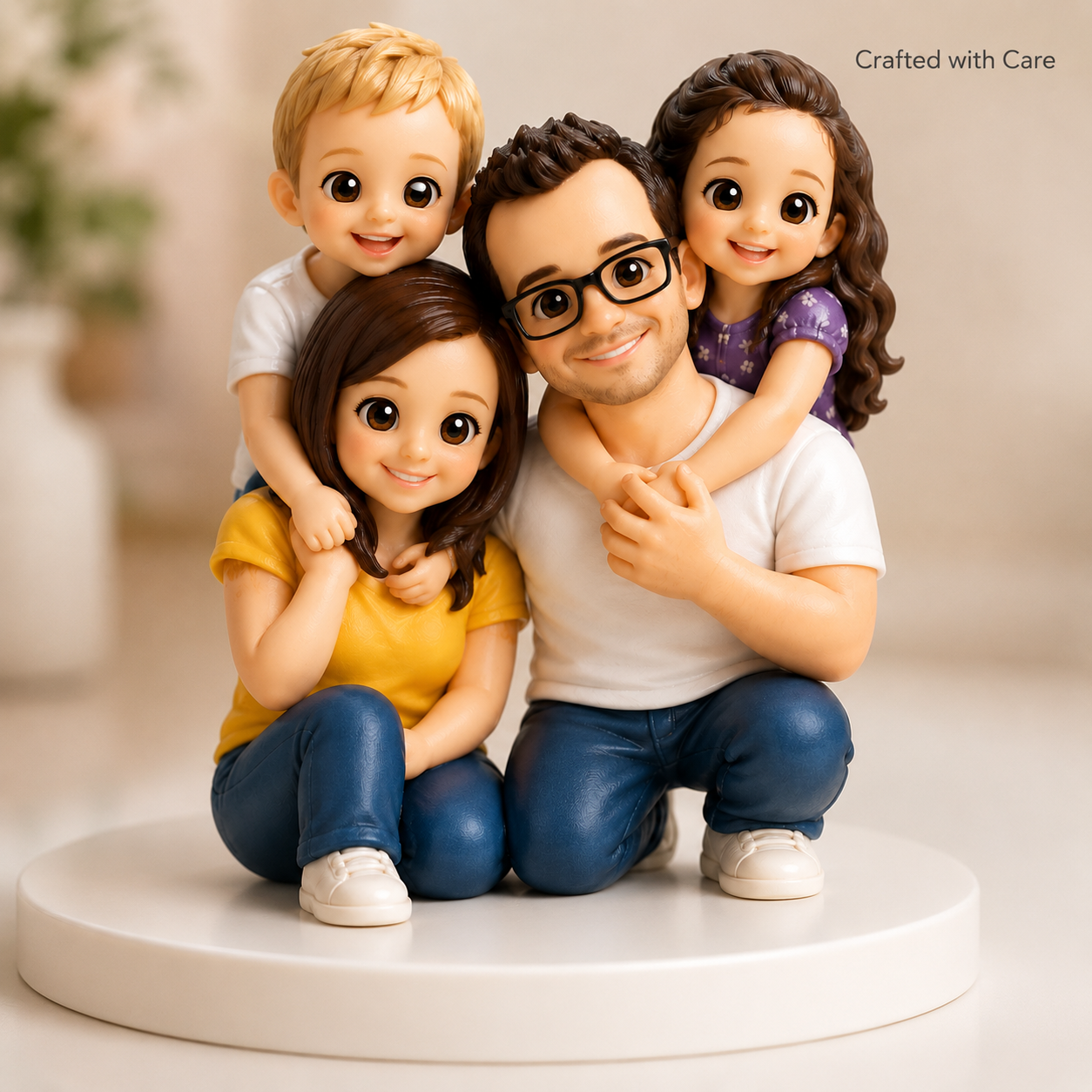 Custom 3D Printed Chibi Photo Figurine with DIY Paint Kit