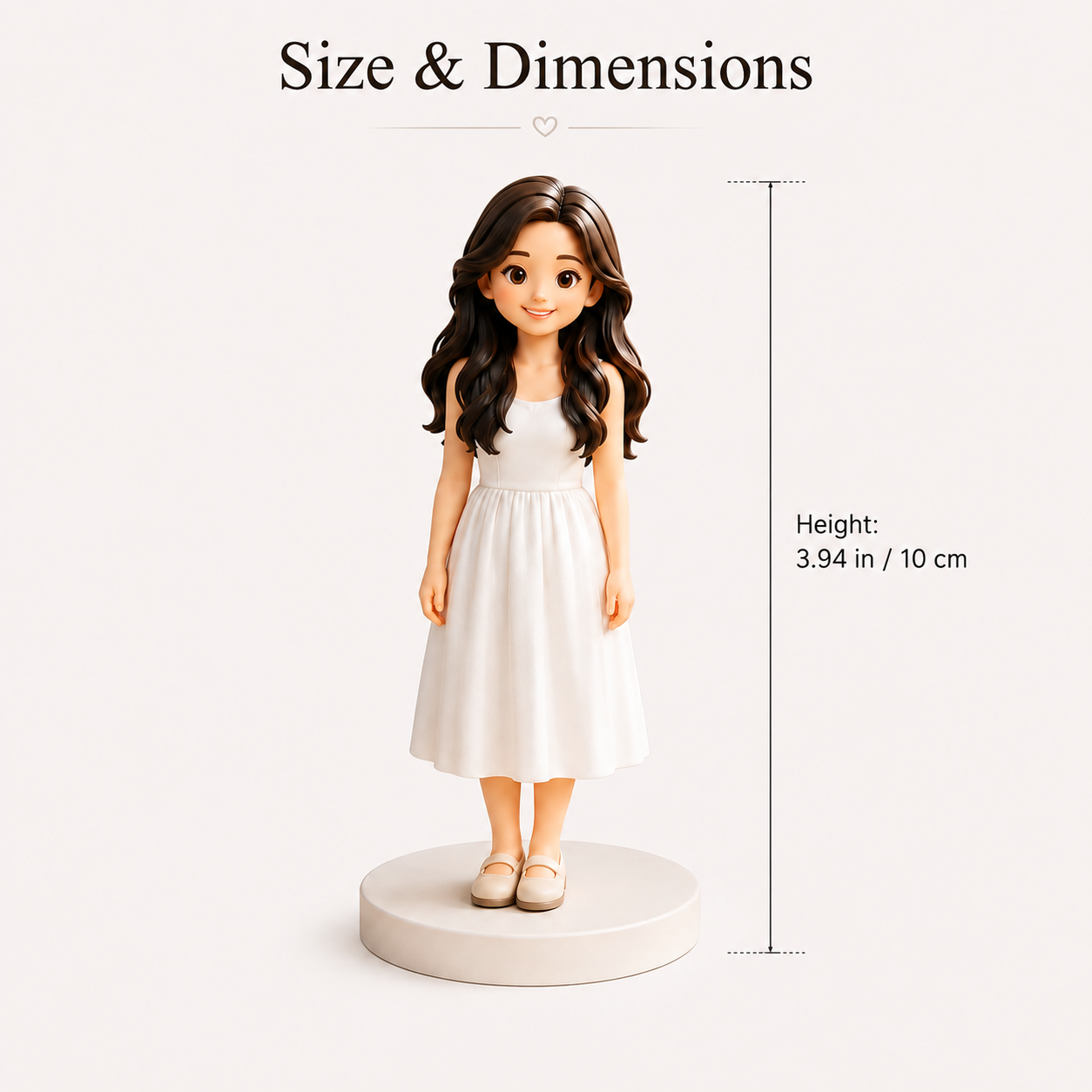 Custom 3D Printed Chibi Photo Figurine with DIY Painting Kit