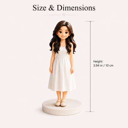 Custom 3D Printed Chibi Photo Figurine with DIY Painting Kit