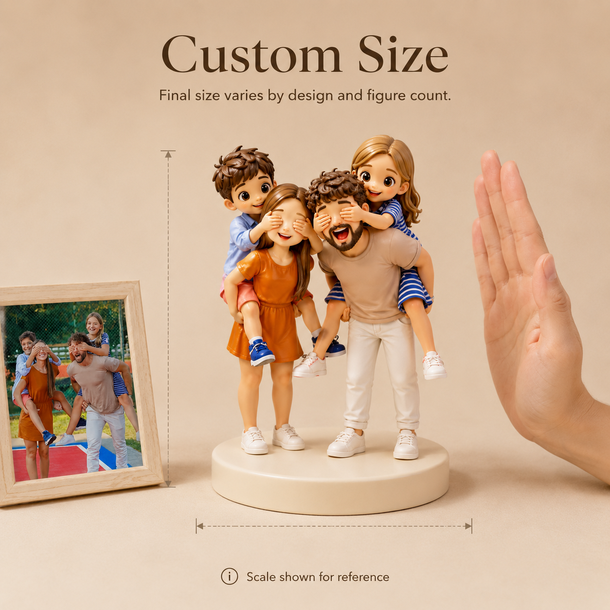 Custom Photo Chibi Figurine - Personalized 3D Family Keepsake Gift