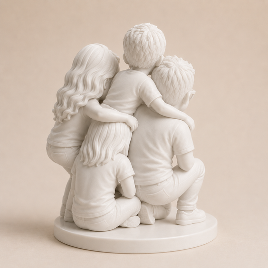 Custom 3D Printed Chibi Photo Figurine with DIY Paint Kit