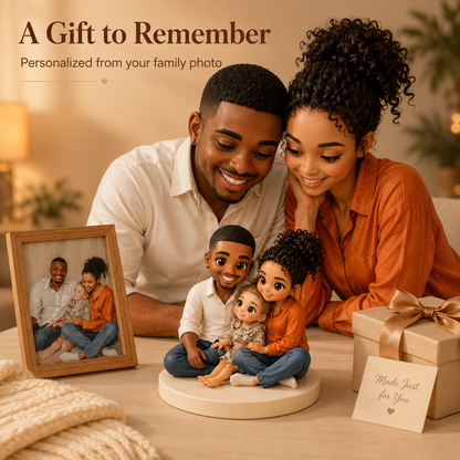 Custom 3D Family Figurine from Photo | Personalized Keepsake