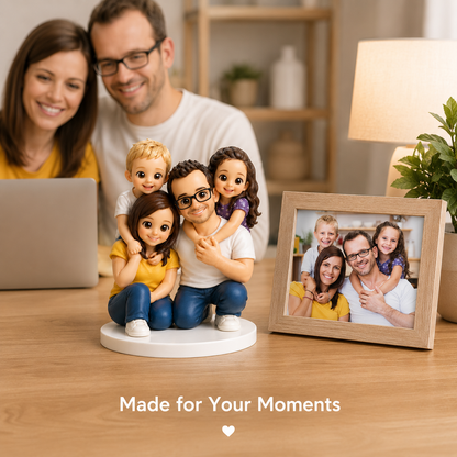 Custom 3D Printed Chibi Photo Figurine with DIY Paint Kit