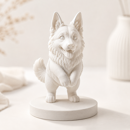Custom 3D Printed Pet Figurine from Photo with DIY Paint Kit