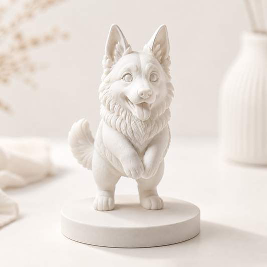Custom 3D Printed Pet Figurine from Photo with DIY Paint Kit