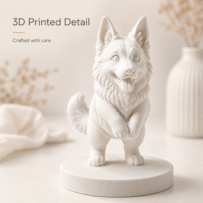 Custom 3D Printed Pet Figurine from Photo with DIY Paint Kit